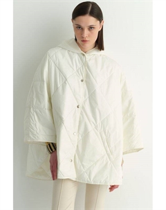 Куртка стеганая с капюшоном свободного кроя Laroom