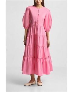 Платье хлопковое на пуговицах с воланами Belucci