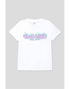 Футболка хлопковая с принтом Ovs