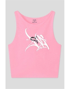 Майка хлопковая с принтом Ovs