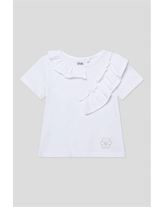 Футболка хлопковая с отделкой из оборок Ovs