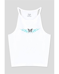 Майка хлопковая с принтом Ovs