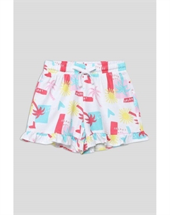 Шорты хлопковые с принтом и рюшами Ovs