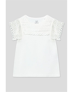Блуза хлопковая с ажурной вставкой Ovs