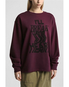 Свитшот хлопковый оверсайз кроя с принтом Hugo