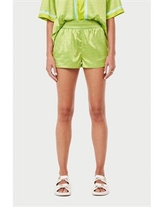 Шорты атласные на эластичном поясе с принтом The couture club