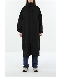 Парка с высоким воротником свободного кроя на кулиске Hugo blue