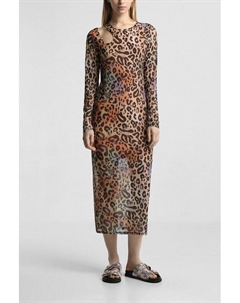 Платье из сетки с принтом Hugo