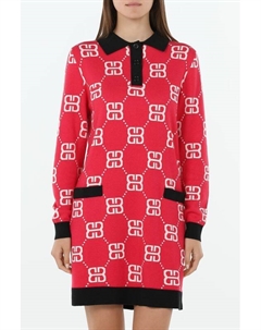 Платье трикотажное с отложным воротником Belucci