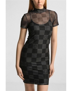 Платье из эластичной сетки с коротким рукавом Hugo blue