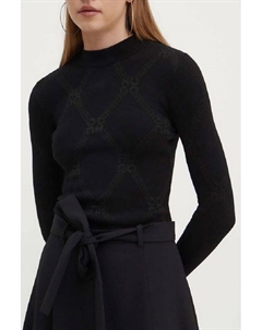 Водолазка вязаная с узором из монограмм Hugo