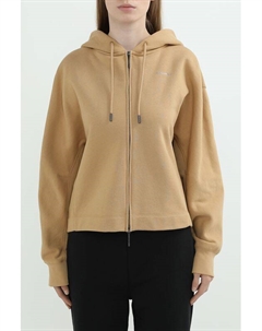 Толстовка хлопковая на молнии с капюшоном Calvin klein