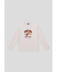 Лонгслив хлопковый с принтом Tommy hilfiger