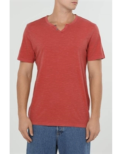 Футболка хлопковая с пуговицами на воротнике Jack & jones