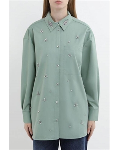 Рубашка оверсайз с карманом и стразами Auranna