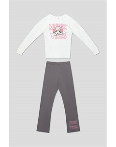 Пижама хлопковая с принтом Ovs