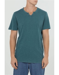 Футболка хлопковая с пуговицами на воротнике Jack & jones