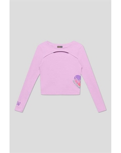 Лонгслив хлопковый с вырезом Ovs