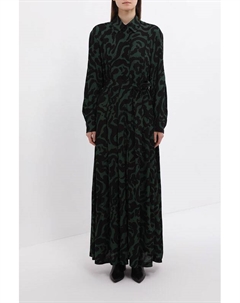 Платье-рубашка макси с пышной юбкой Piombo