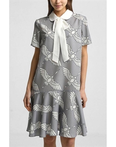 Платье с бантом и воланом Belucci