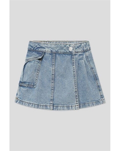 Юбка-шорты из денима с запахом Ovs