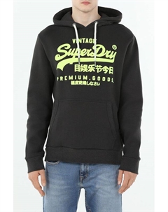 Худи хлопковое с принтом Superdry