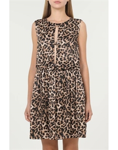 Платье с вырезом на груди с анималистичным принтом Belucci