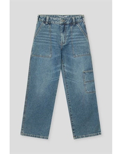 Джинсы с эффектом потертости и карманами Republic of denim