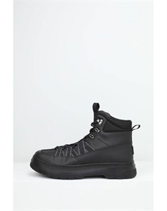 Ботинки кожаные с текстильной отделкой Hugo