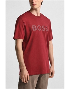 Футболка хлопковая с логотипом Boss
