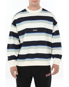 Свитшот хлопковый в полоску Hugo