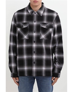 Рубашка хлопковая в клетку с карманами Hugo