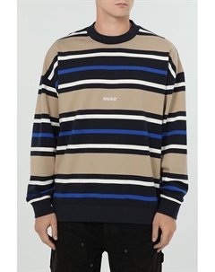 Свитшот хлопковый в полоску Hugo