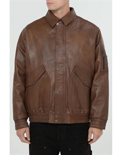 Куртка кожаная с карманами Hugo