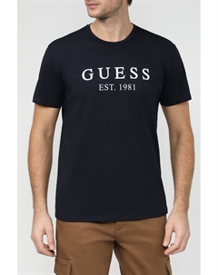 Хлопковая футболка с логотипом Guess