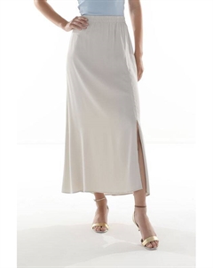 Юбка атласная на эластичном поясе с разрезом Marc o'polo