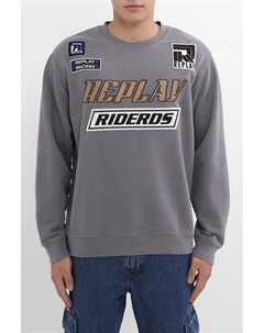 Свитшот хлопковый с принтом Replay