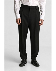 Брюки прямого кроя из смесовой шерсти Hugo