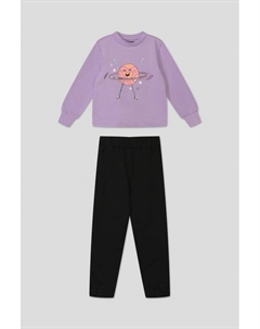 Хлопковый комплект из свитшота и брюк Ovs