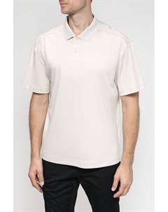 Хлопковое поло однотонное с логотипом Calvin klein