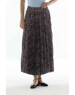 Юбка атласная плиссированная с принтом Boss