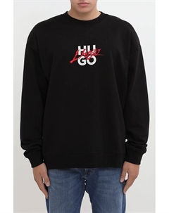 Свитшот хлопковый с логотипом Hugo