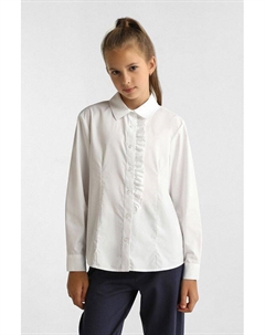 Рубашка хлопковая с рюшами на планке Gioco