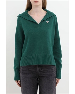 Пуловер хлопковый с отложным воротником Guess jeans