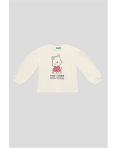 Свитшот хлопковый с принтом Benetton