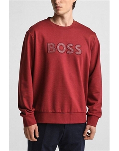Свитшот хлопковый с логотипом Boss
