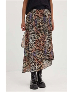 Юбка с запахом ассиметричного кроя с принтом Hugo