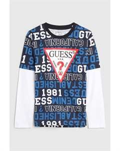 Лонгслив хлопковый с принтом Guess