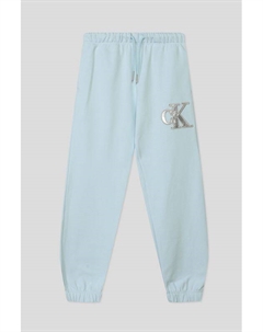 Брюки хлопковые на кулиске с принтом Calvin klein jeans