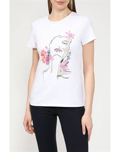 Футболка из смесового хлопка с принтом More&more